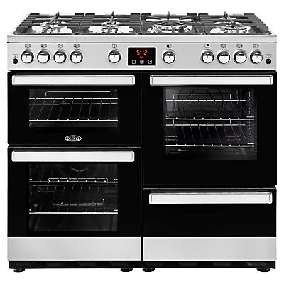 Belling Cookcentre 100G Gas Range Cooker Stainless Steel / Black Glass
